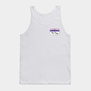 Hi my pronouns are - he they - genderfluid pride Tank Top